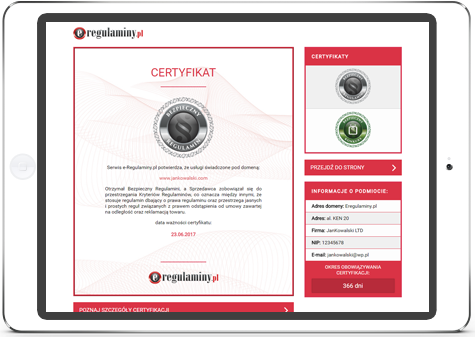 Certyfikat Bezpieczny Regulamin – zyskaj w oczach Klientów